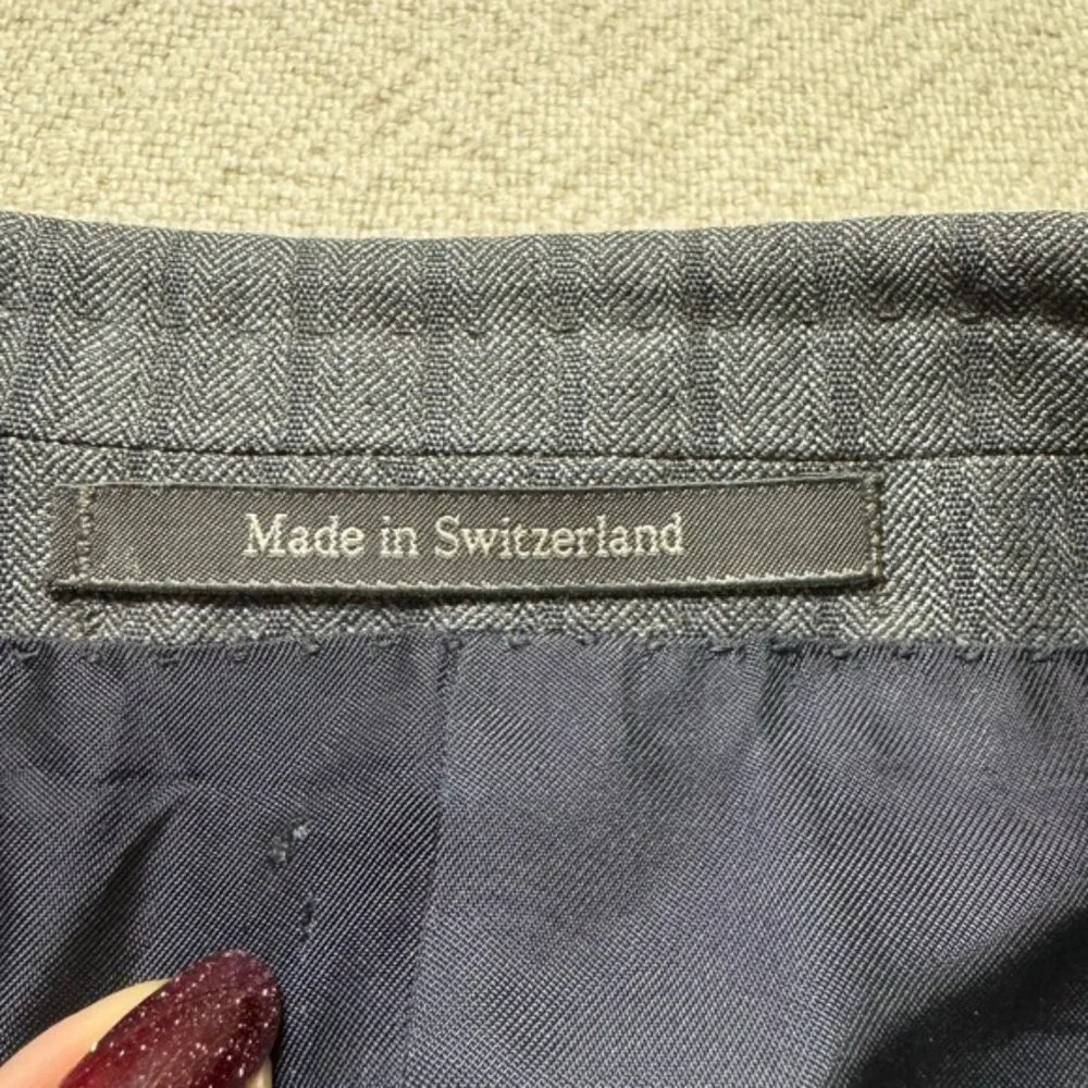 Ermenegildo Zegna Trofeo Men’s Wool Grey Pinstripe Sports Coat Blazer 48R 58 IT - Picture 6 of 11